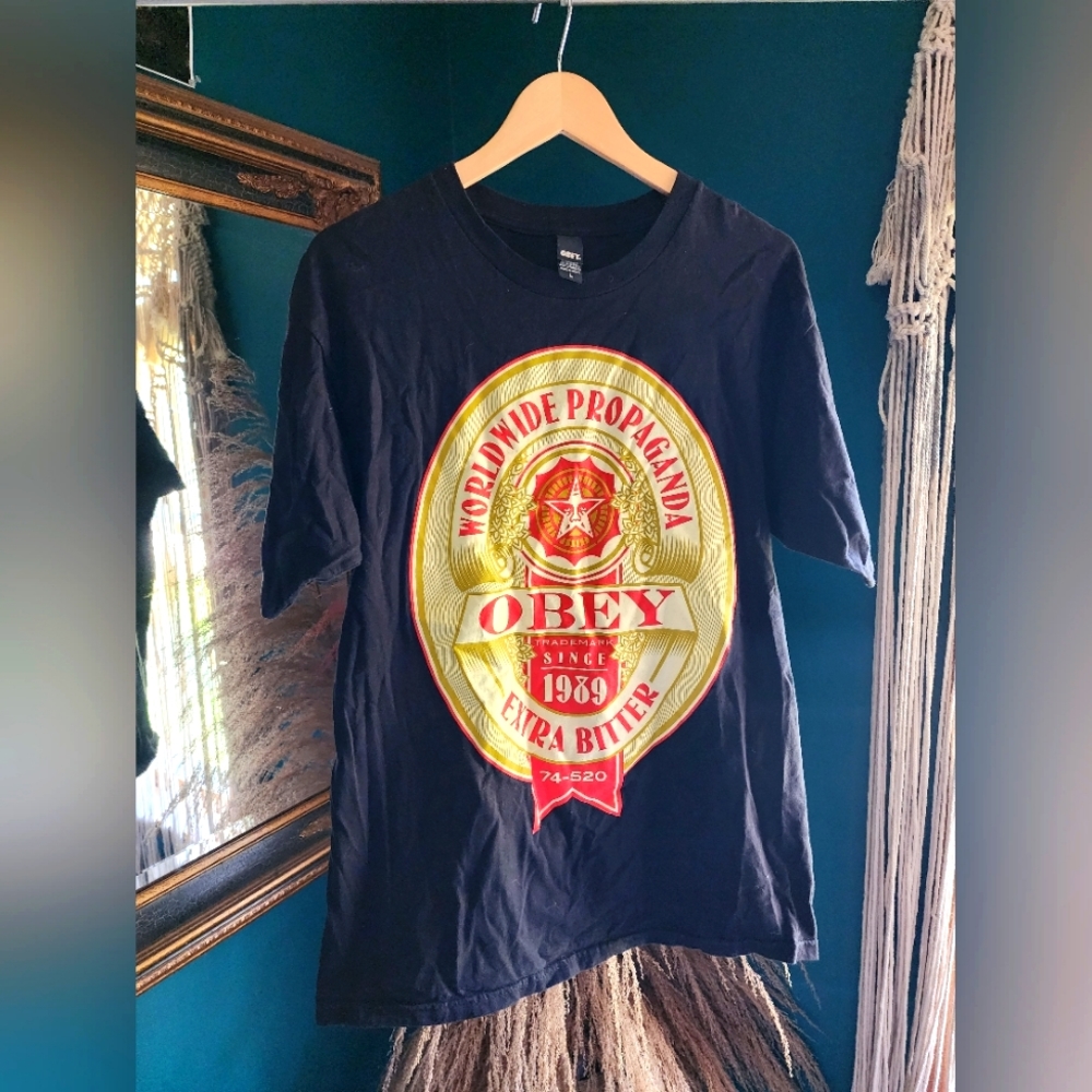 Obey black tee